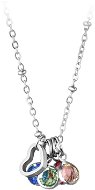 TROLI Oceľový náhrdelník s vymeniteľnými príveskami Srdce (retiazka, 5× prívesok) - Náhrdelník