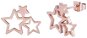 TROLI Rózsaaranyozott acél fülbevaló három csillaggal - Fülbevaló