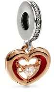 PANDORA 782450C01 Kétszínű medál Ragyogó szív - Medál
