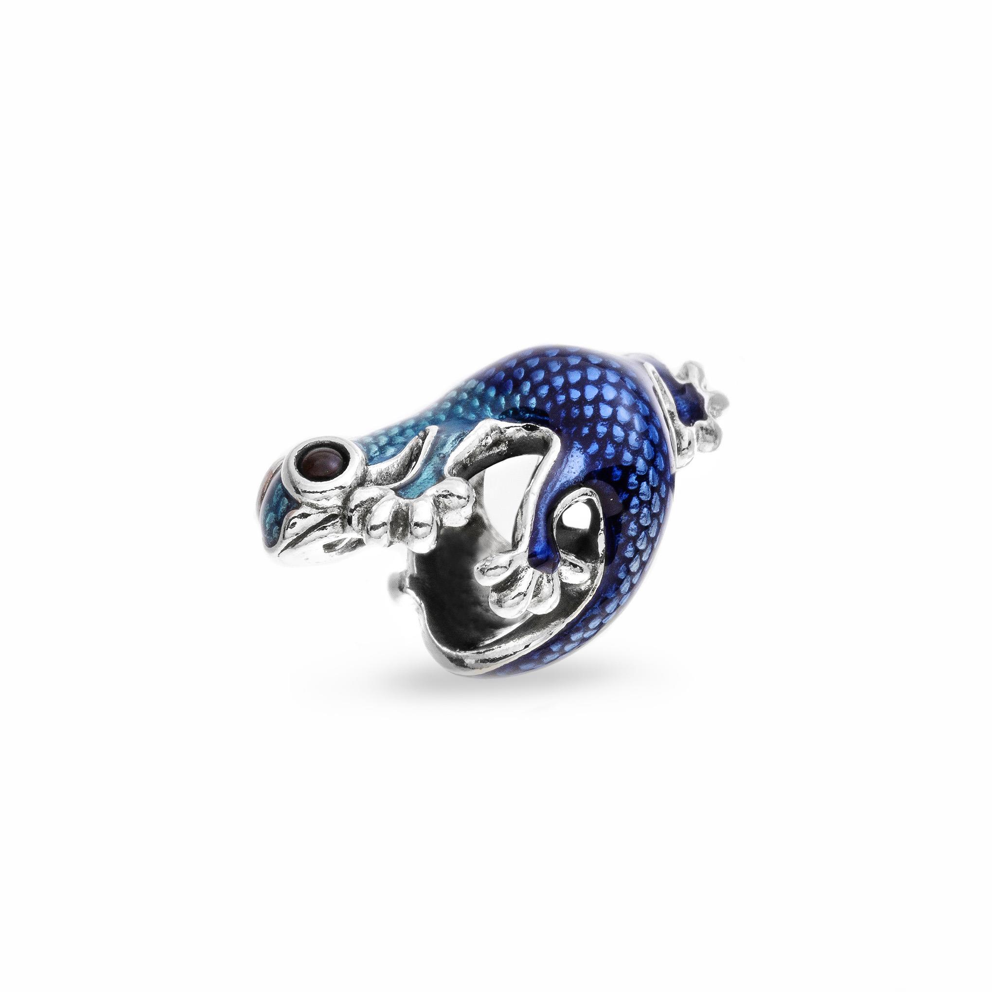 PANDORA Metálkék gekkó 792701C01 (Ag 925/1000, 1,2 g)
