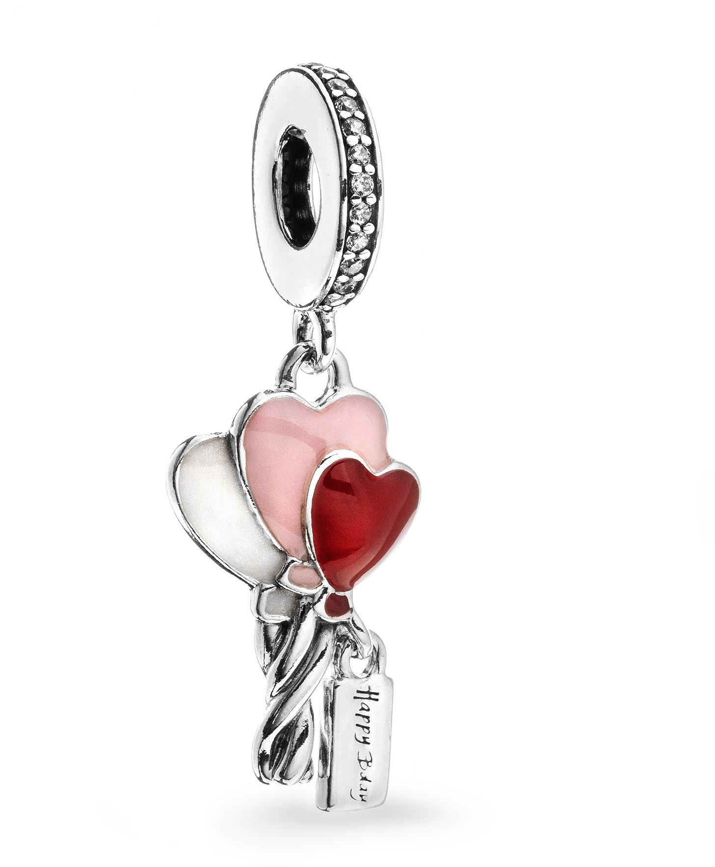 PANDORA léggömb szívek 798076CZ (Ag 925/1000, 2,7 g)