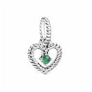 PANDORA - Lesné zelené guľôčkové srdce 798854C05 (Ag 925/1000, 1,3 g) - Prívesok