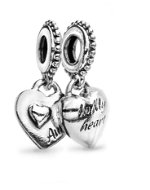 PANDORA Rozdělené srdce pro tetu a neteř 799188C00  (Ag 925/1000, 5,2 g) - Charm