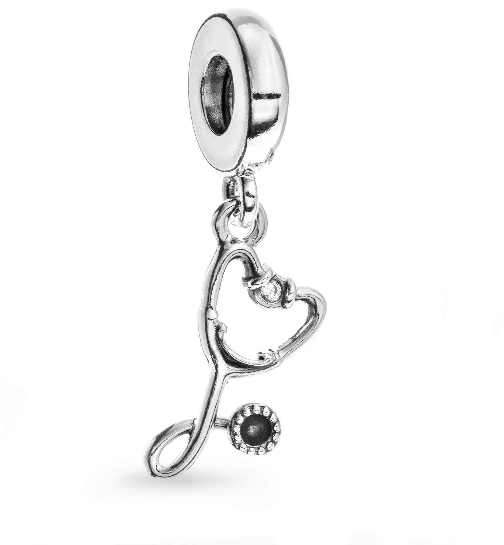 PANDORA 799072C01 Sztetoszkóp szív medál (Ag 925/1000, 1,9 g)