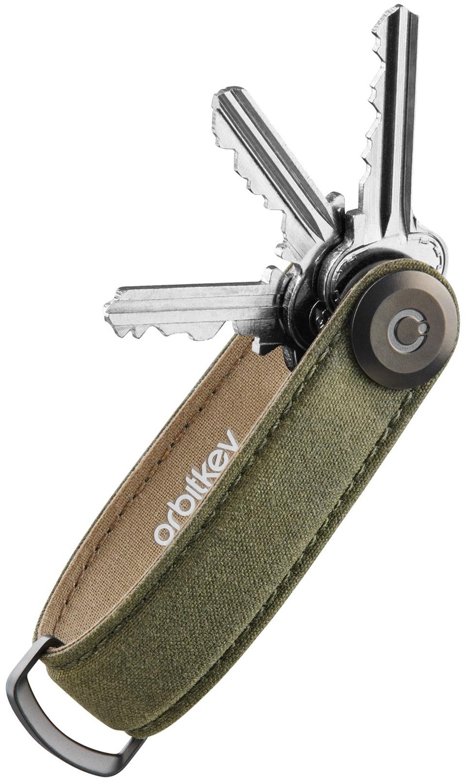 ORBITKEY Key Organiser 2.0 Waxed Canvas - Khaki Green