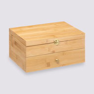 5FIVE Large jewellery box with mirror Bamboo - Jewellery Box