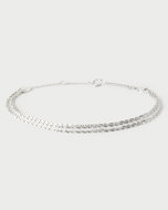 PDPAOLA Silver Double Sparkle Bracelet PU02-802-U (Ag 925/1000, 4,2 g) - Bracelet