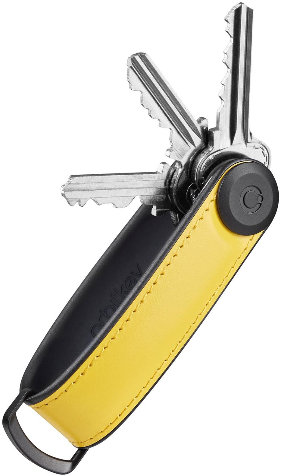 ORBITKEY Key Organizer Leather 2.0 - Solar Yellow