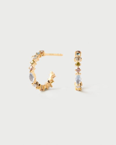 PDPAOLA Gold plated earrings Small Lotus AR01-C77-U (Ag 925/1000, 1,57 g) - Earrings - Main image