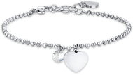 LUCA BARRA Steel bracelet with heart and white cubic zirconia - Bracelet