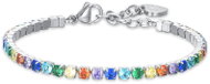 LUCA BARRA Tennis bracelet with multicoloured crystals - Bracelet