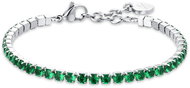 LUCA BARRA Tennis bracelet with green crystals - Bracelet