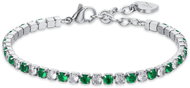 LUCA BARRA Tennis bracelet with tree and white crystals - Bracelet