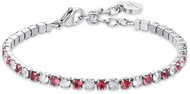 LUCA BARRA Tennis bracelet with red and white crystals - Bracelet