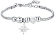 LUCA BARRA Steel bracelet with sissi star and crystals - Bracelet