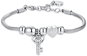 Bracelet LUCA BARRA Steel bracelet with key and crystals - Náramek