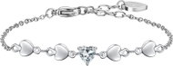 LUCA BARRA Steel bracelet with hearts and white zircons - Bracelet