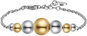Bracelet LUCA BARRA Steel bracelet with IP gold beads - Náramek