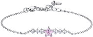 LUCA BARRA Steel bracelet with pink star and white crystals - Bracelet