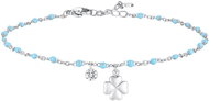 LUCA BARRA Steel bracelet with four-leaf clovers, crystals and enamel stones - Bracelet