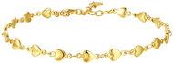 LUCA BARRA IP gold steel ankle bracelet with hearts - Bracelet