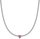 Necklace with white crystals and pink crystal heart