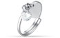 Ring LUCA BARRA Steel ring with heart and white cubic zirconia - Prsten