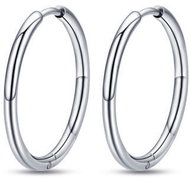 LUCA BARRA Steel round earrings 24 mm - Earrings