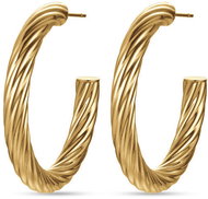 LUCA BARRA Round earrings IP golden steel - Earrings