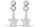 Earrings with stars and white crystals