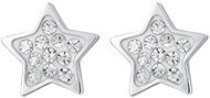 LUCA BARRA Steel earrings with star and crystals - Earrings