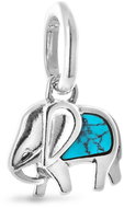 PANDORA 793858C01 Mini visací Slon tyrkysové barvy (Ag925/1000, 1,1 g) - Přívěsek