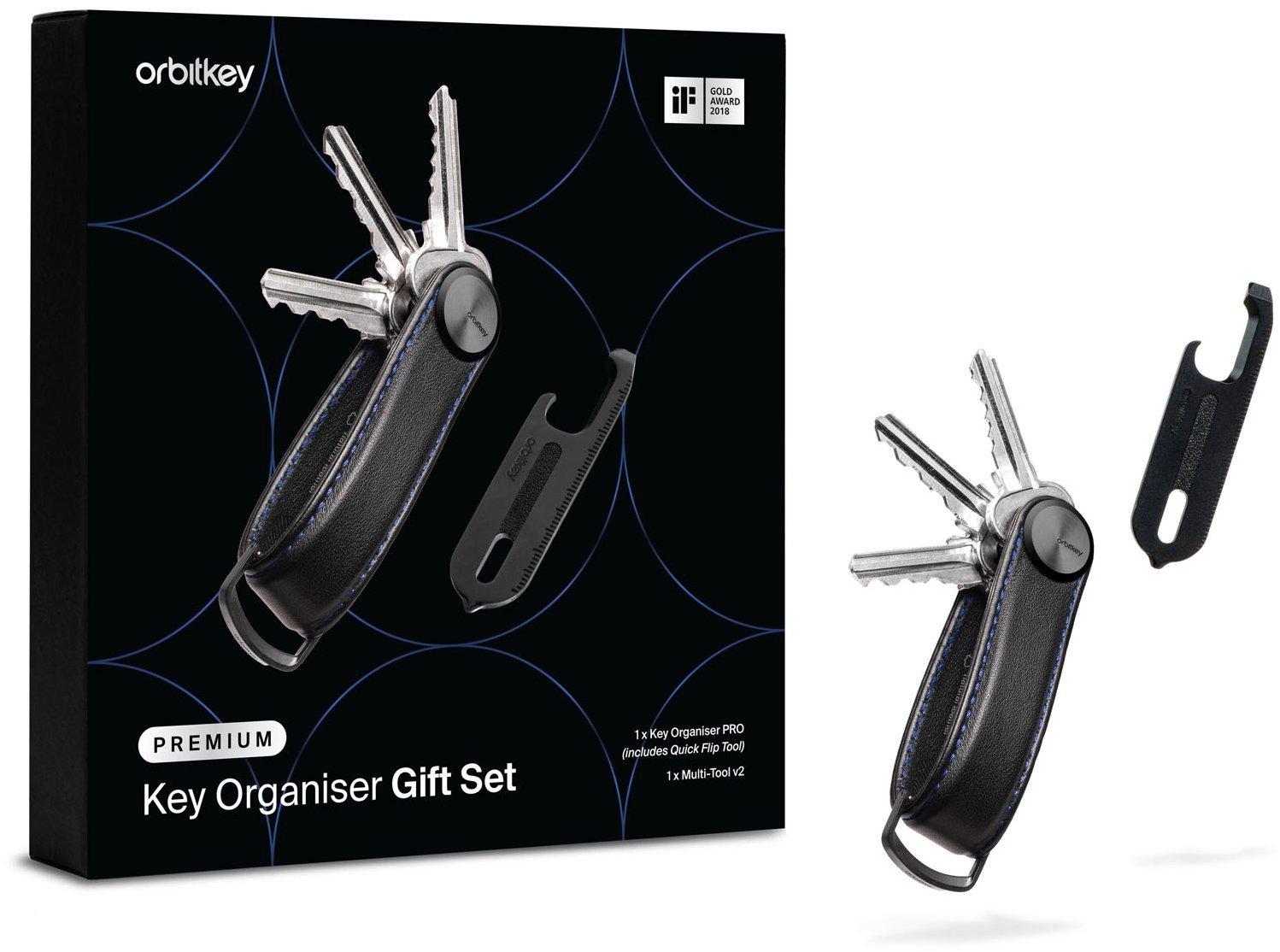 ORBITKEY Key Organiser Pro + Multitool V2 Set