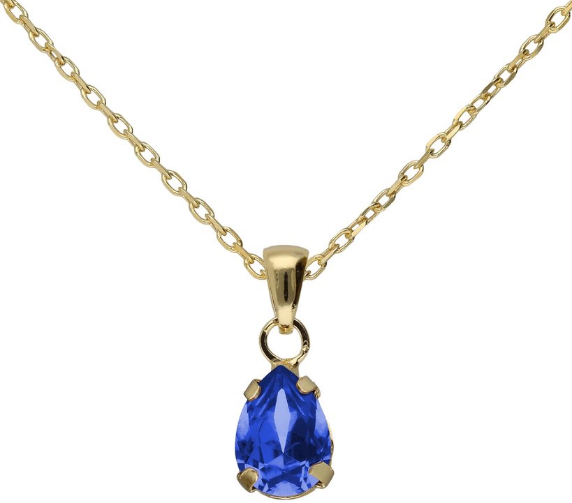 VICTORIA CRUZ Short Birthstone Sapphire (Ag925/1000, 2,2 g)