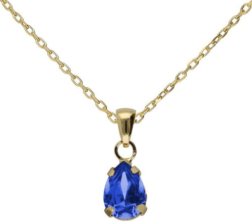 VICTORIACRUZ Short Birthstone Sapphire (Ag925/1000, 2,2 g) - Necklace - Main image