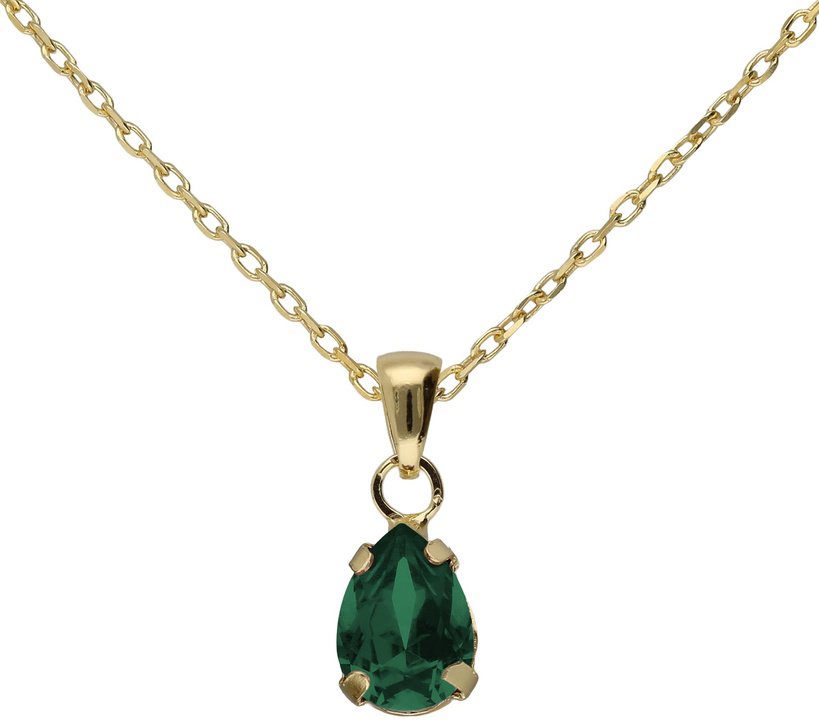 VICTORIA CRUZ Short Birthstone Emerald (Ag925/1000, 2,2 g)