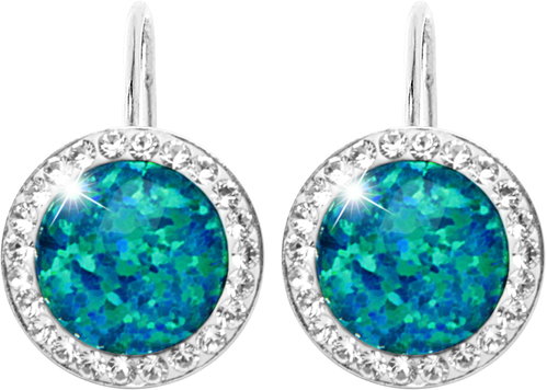 JSB Bijoux Opals with Swarovski crystal stones Belt 92400025pas (Ag925/1000, 2,1 g) - Earrings - Main image