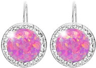 JSB Bijoux Opals with Swarovski crystal stones Light Fuchsia 92400025l-fu (Ag925/1000, 2,1 g) - Earrings