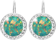 JSB Bijoux Opals with Swarovski crystal stones Mix Green 92400025mixgr (Ag925/1000, 2,1 g) - Earrings