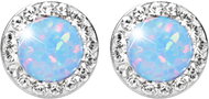 JSB Bijoux Opals with Swarovski Light Blue crystal stones 92400040l-bl (Ag925/1000, 1,4 g) - Earrings