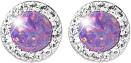 JSB Bijoux Opals with Swarovski Violet crystal stones 92400040vio (Ag925/1000, 1,4 g) - Earrings