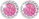 Opals with Swarovski Light Fuchsia crystal stones 92400040l-fu (Ag925/1000, 1,4 g)