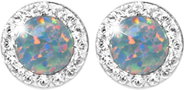 JSB Bijoux Opals with Swarovski Australian Shadow crystal stones 92400040aust (Ag925/1000, 1,4 g) - Earrings
