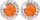 Opals with Swarovski Orange crystal stones 92400040oran (Ag925/1000, 1,4 g)
