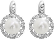 JSB Bijoux River Pearl with Cubic Zirconia Crystal 92400576cr (Ag925/1000, 3,56 g) - Earrings