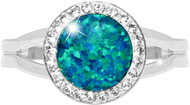 JSB Bijoux Opal with Swarovski crystal stones Belt 92300025pas (Ag925/1000, 2,3 g) - Ring