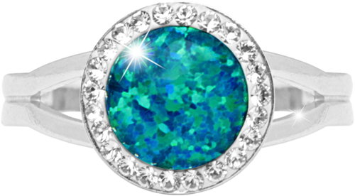 JSB Bijoux Opal with Swarovski crystal stones Belt 92300025pas (Ag925/1000, 2,3 g) - Ring - Main image