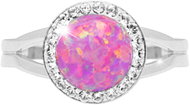 JSB Bijoux Opal with Swarovski crystal stones Light Fuchsia 92700025l-fu (Ag925/1000, 2,3 g) - Ring