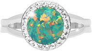 JSB Bijoux Opal with Swarovski crystal stones Mix Green 92700025mixgr (Ag925/1000, 2,3 g) - Ring