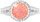 Crystal stones Peach Pastel 92700025pea (Ag925/1000, 2,3 g)
